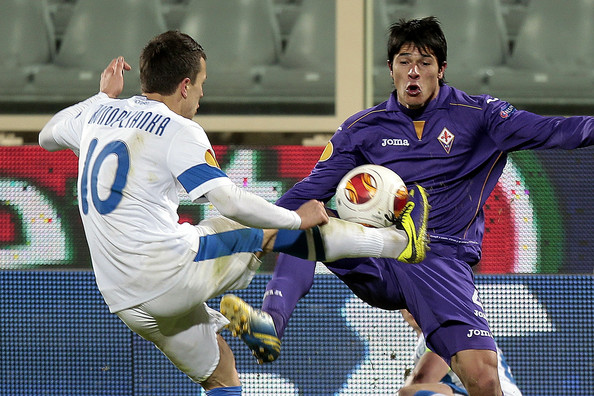 ¿Conoces a Yevhen Konoplyanka? 2 El ucraniano en el partido frente a la Fiorentina en la Europa League de esta temporada.