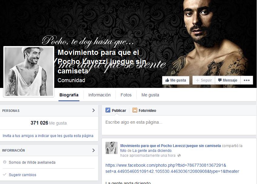 Aficionadoas de todo el mundo reclaman que Lavezzi juegue sin camiseta.