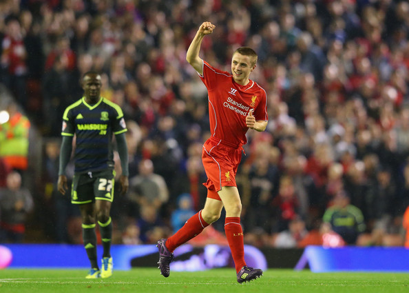 Jordan Rossitier debutó con gol en el Liverpool a los 17 años.