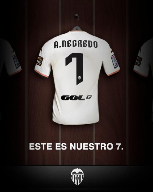 De esta manera ha anunciado el Valencia el fichaje de Negredo.