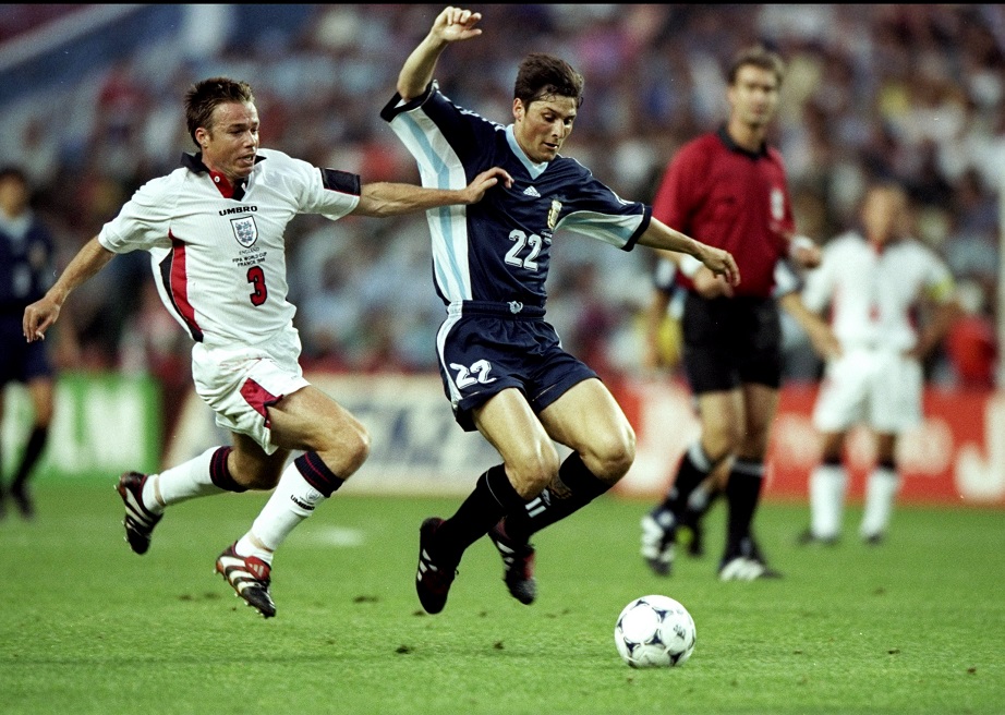 The goal that saved a lifeed a vibrant meeting in France Inglaterra y Argentina jugaron un vibrante encuentro en Francia 98.