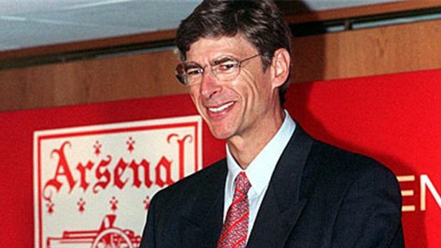 That's how smiling Wenger looked almost two decades ago. 