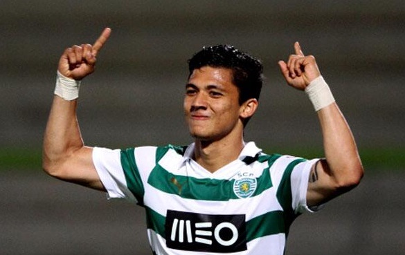 Freddy Montero con la zamarra del Sporting.