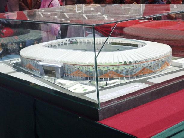 Modell, wie das Garcilaso-Stadion umgebaut wird. Foto: Peru.com