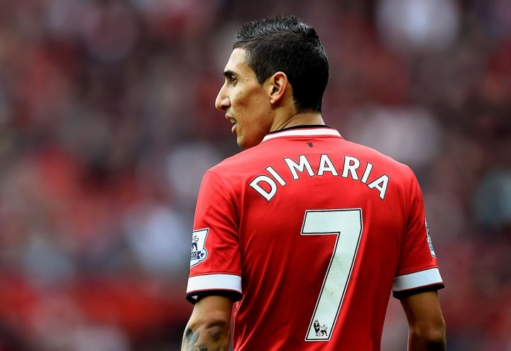 The top five Argentines playing in the Premier League Di María con la casaca del United.