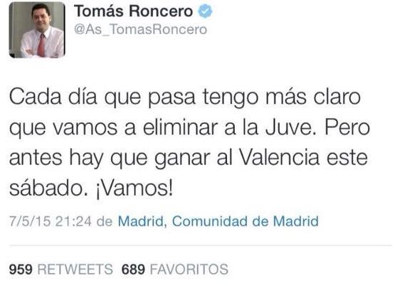 Tomas Roncero a lo suyo