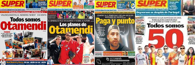 Otamendi ha pasado de ser el general a ser repudiado. Fotos: Superdeporte