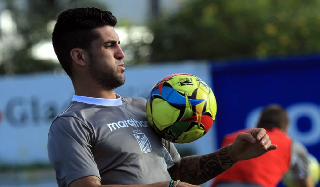 Rubén De la Cuesta, uno de los futbolistas españoles en Bolivia.