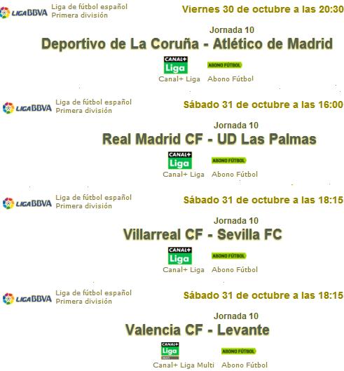 JORNADA 10 LIGA 2015-16