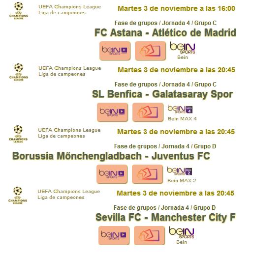 Jornada del martes champions 1