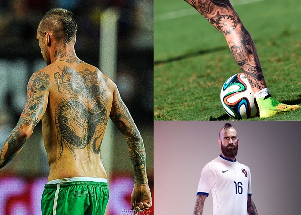 A Raúl Meireles pronto no le quedará sitio donde tatuarse. 