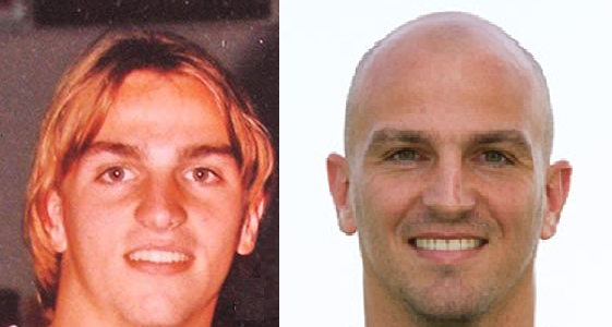 Cambiasso also had a switcheroo in their hair is. 
