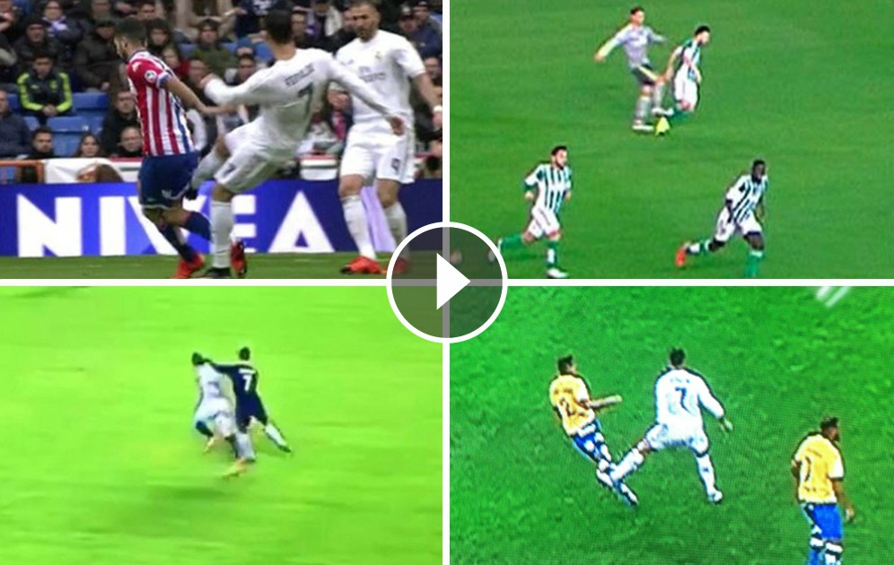 No fue la única. Las agresiones de CR7 se repitieron durante varios partidos sin castigo alguno. 