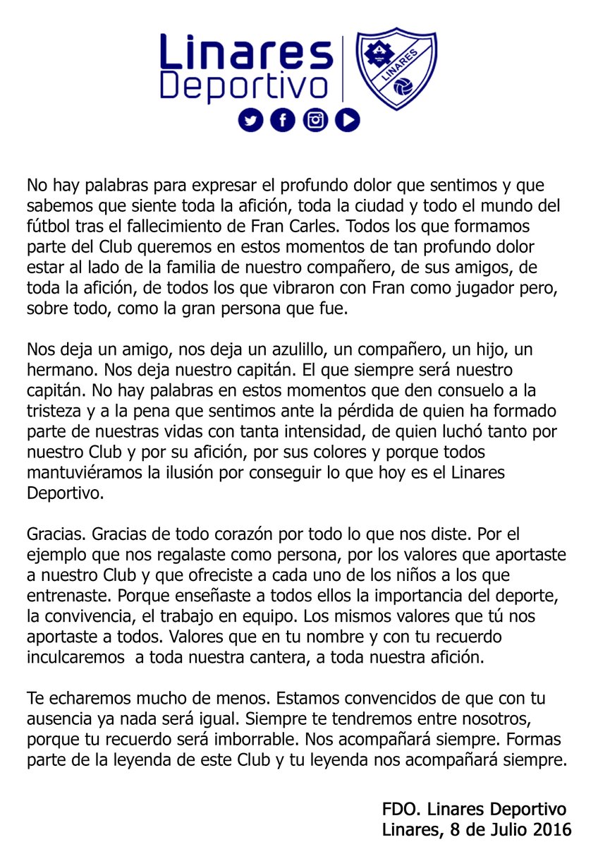 carta a fran carles