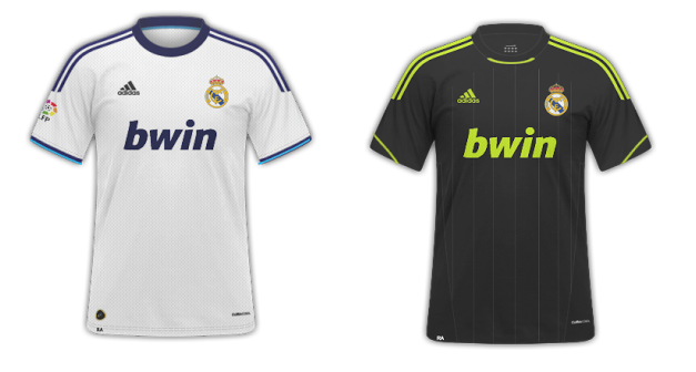 Las camisetas del Real Madrid en la temporada 2012/13 fue ésta. 