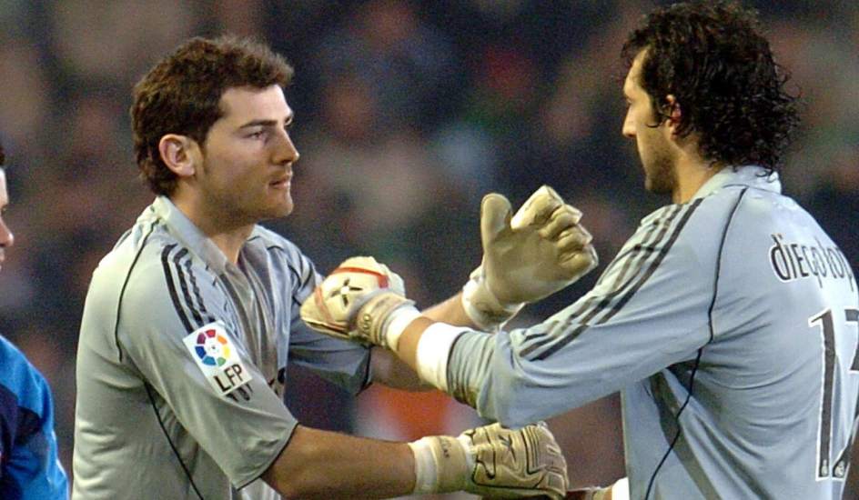 Diego López junto a Casillas en su primera etapa en el Real Madrid antes de salir a Villarreal y Sevilla. 