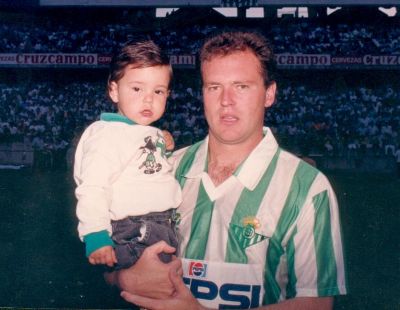 Pepe Mel en su época de jugador del Betis.