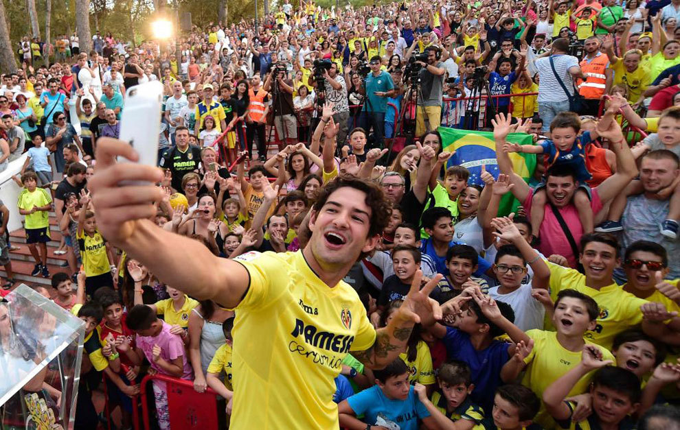 Pato en su presentación en el Villarreal. 