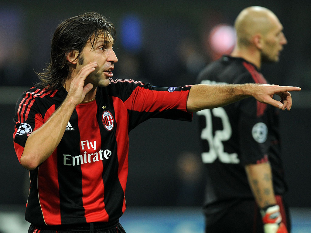 Andrea Pirlo en su etapa como milanista. Fuente: football.fanpiece.com