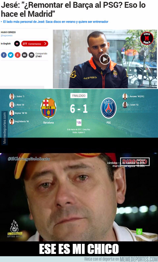 Beste Meme Von Barca Comeback Gegen Psg Hangen Von Futbol