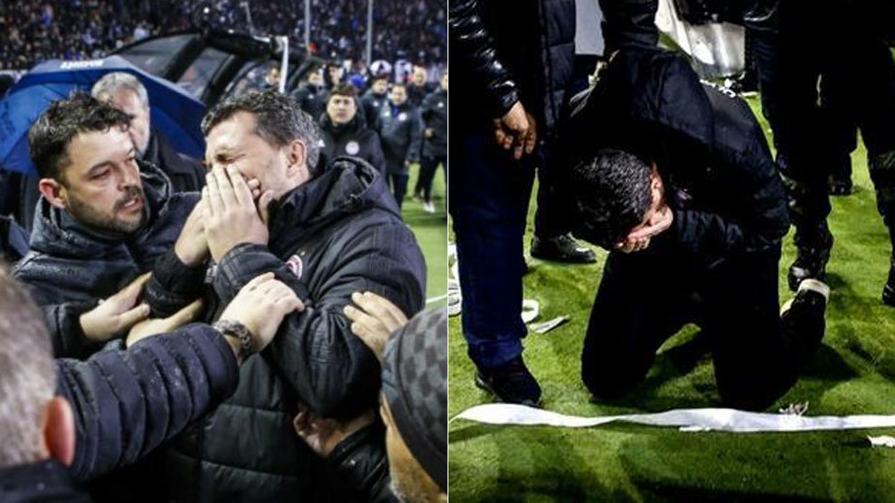 Oscar García, entrenador del Olympiakos, hospitalizado tras agresión en partido ante el PAOK