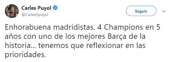 Felicita Puyol Real Madrid e Barcelona envia uma mensagem para 1 twitter puyol e1527371041641
