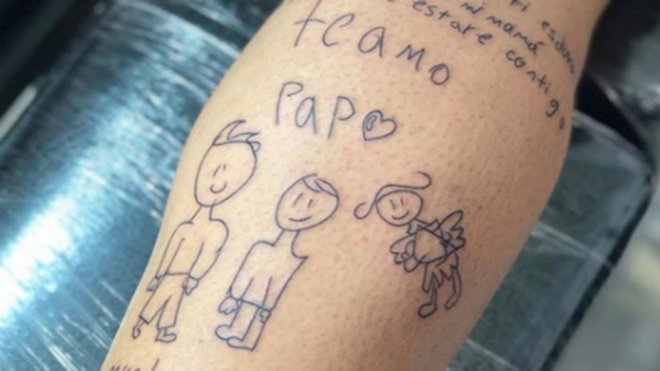 El tatuaje de Luis Delgado, una historia conmovedora