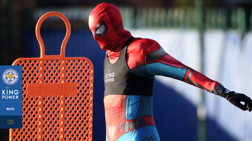 Spiderman is training with Leicester City