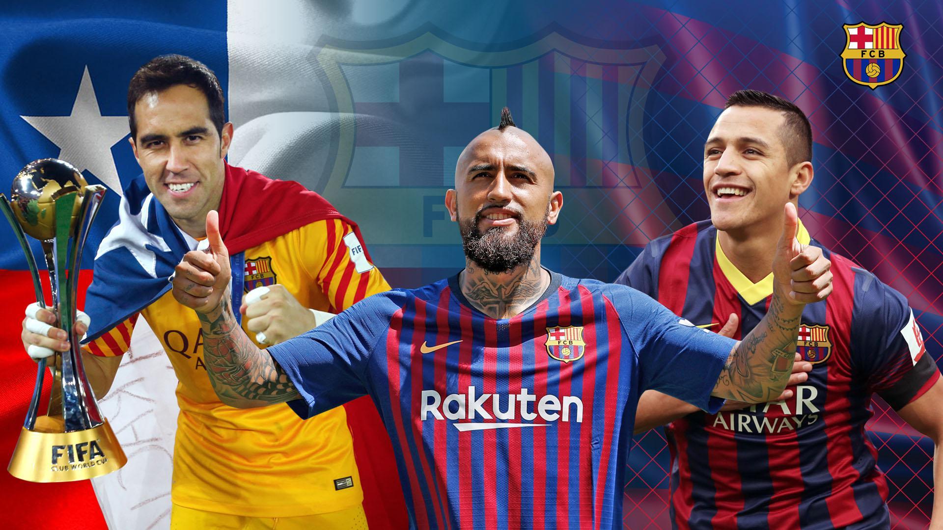 Los futbolistas chilenos que han vestido la camiseta del FC Barcelona