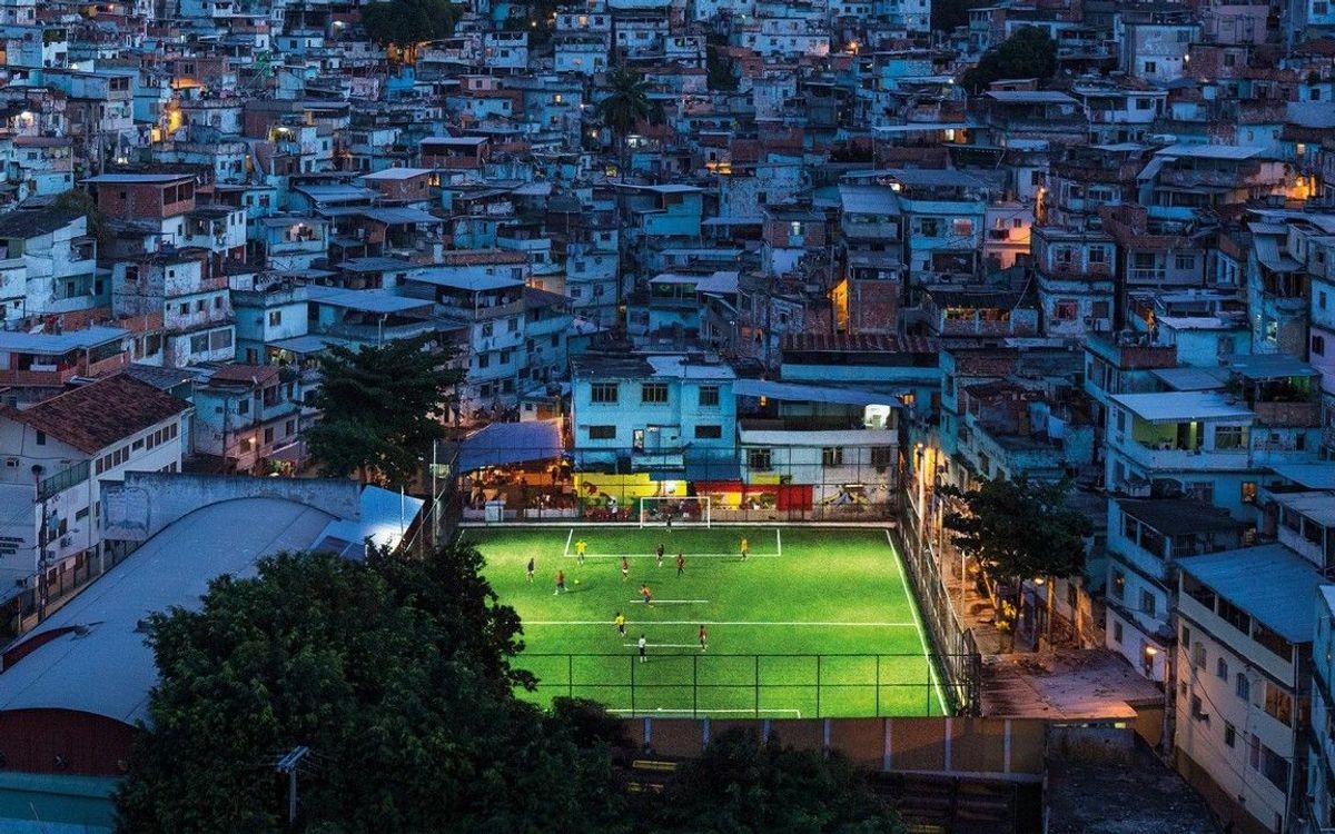 Brazil hosts a field that shows that playing soccer can produce energy