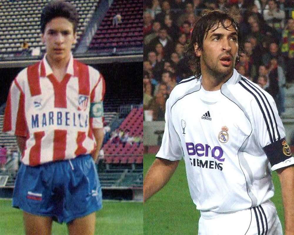 jugaron en el Real Madrid y en el Atlético de Madrid. Raúl González Atlético 