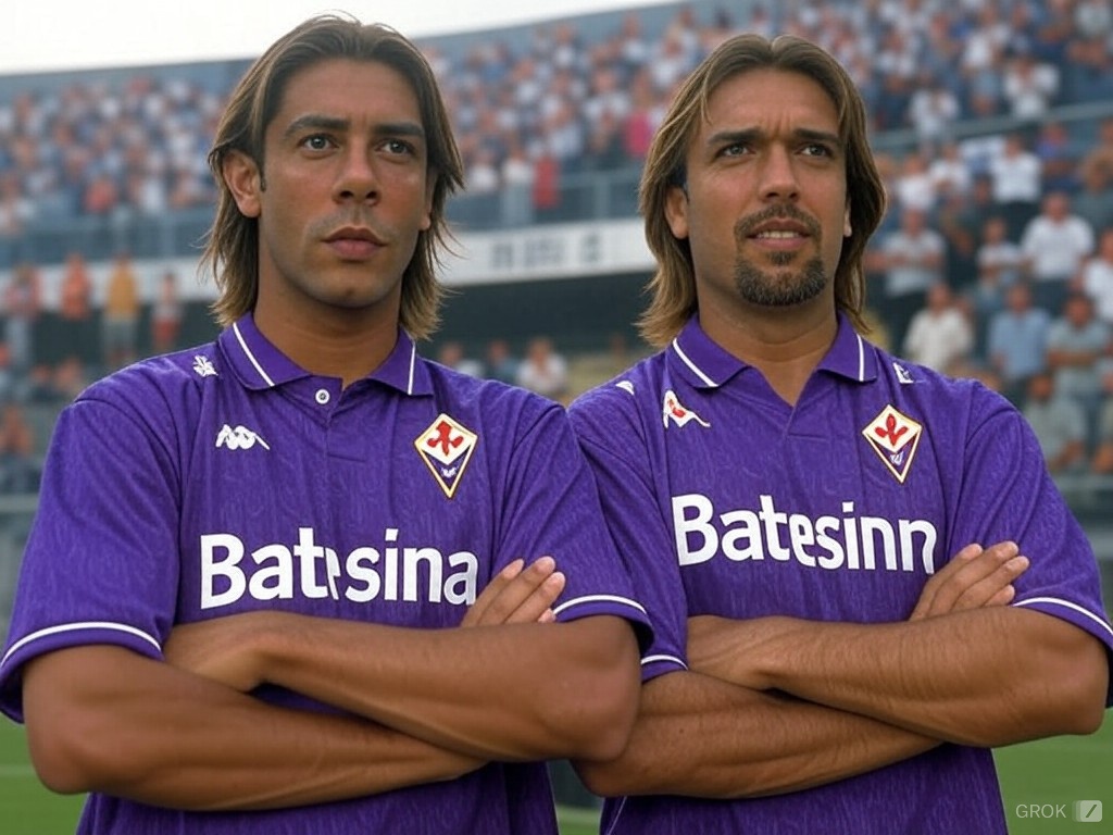 Rui Costa y Batistuta Fiorentina 
