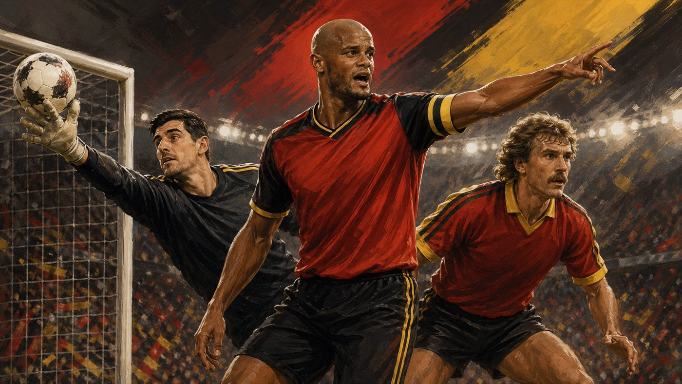 Courtois Kompany y Gerets en la historia de Bélgica