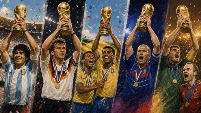Los 5 mejores mundiales de la historia con campeones levantando la Copa del Mundo